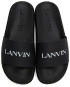 Lanvin Black Arpege Slides
