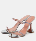 Amina Muaddi Gilda embellished leather sandals