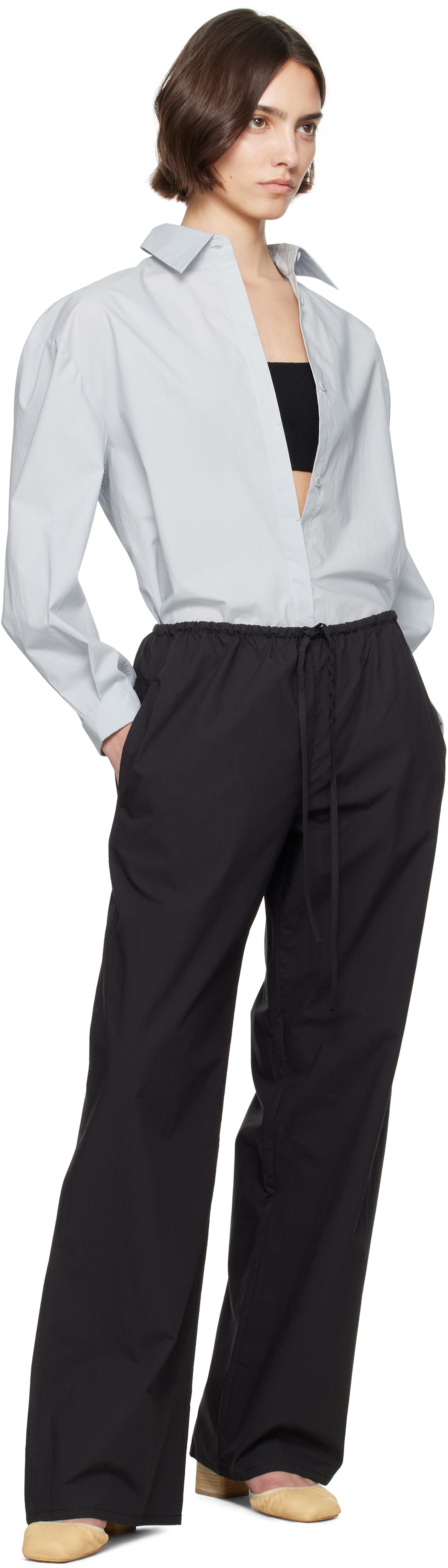 Matteau Black Drawcord Trousers