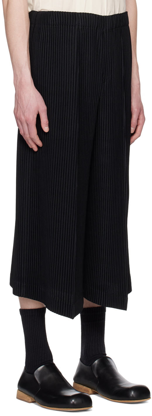 Homme Plissé Issey Miyake Black Pleats Bottoms 2 Trousers Homme 