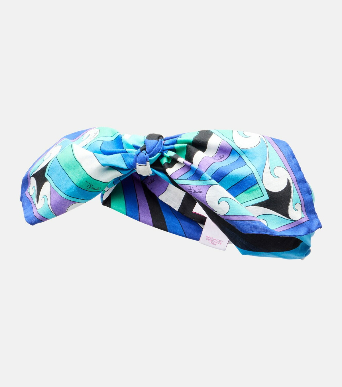 Pucci Iride bow-deatil cotton head wrap