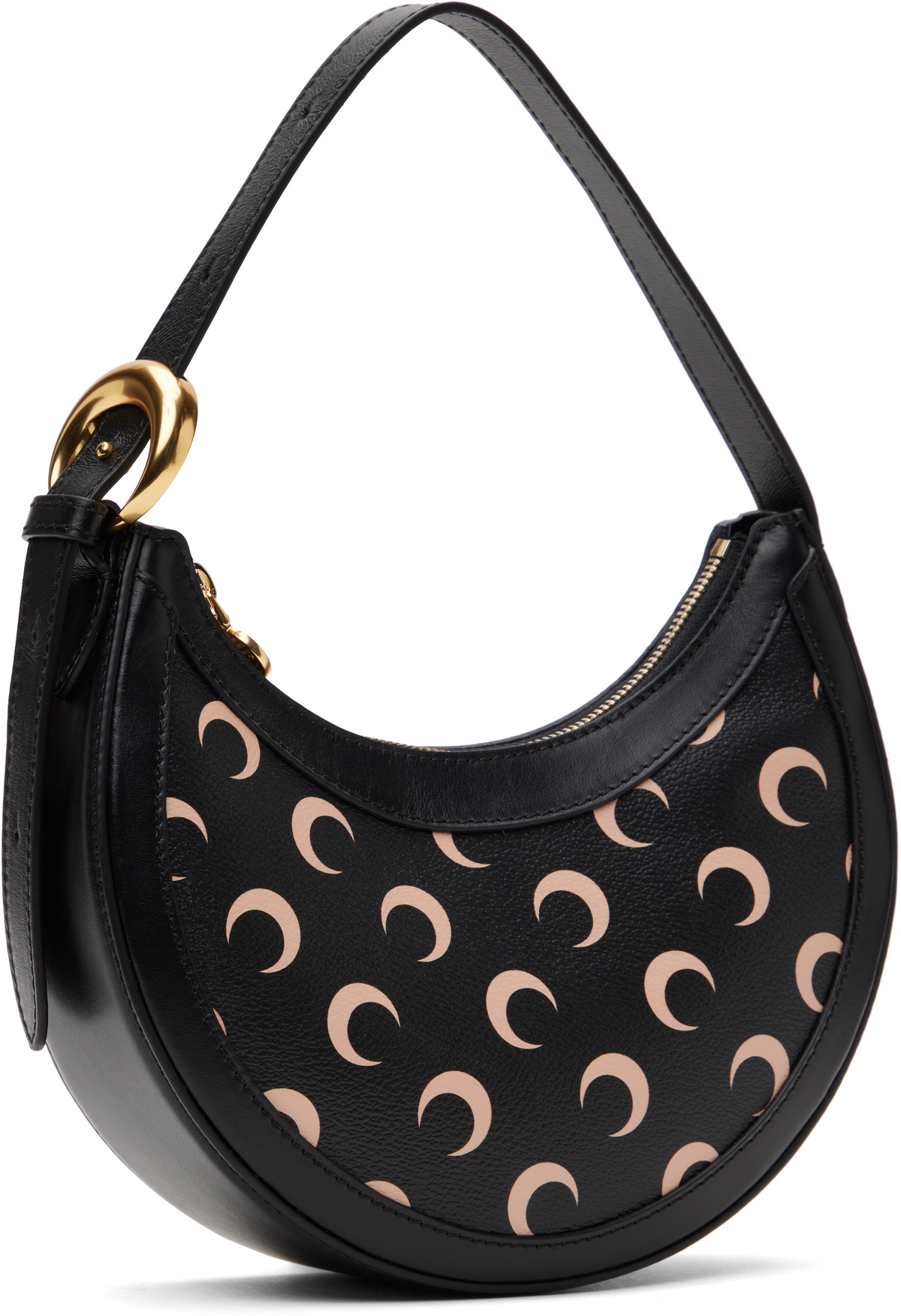 Marine Serre Black Moon Canvas Eclips Mini Bag