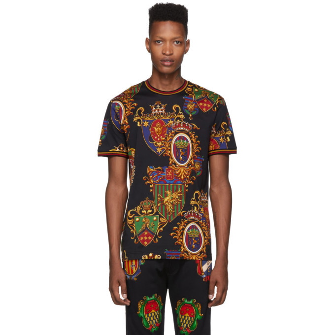 Photo: Dolce and Gabbana Black Stemmi 3 Printed T-Shirt