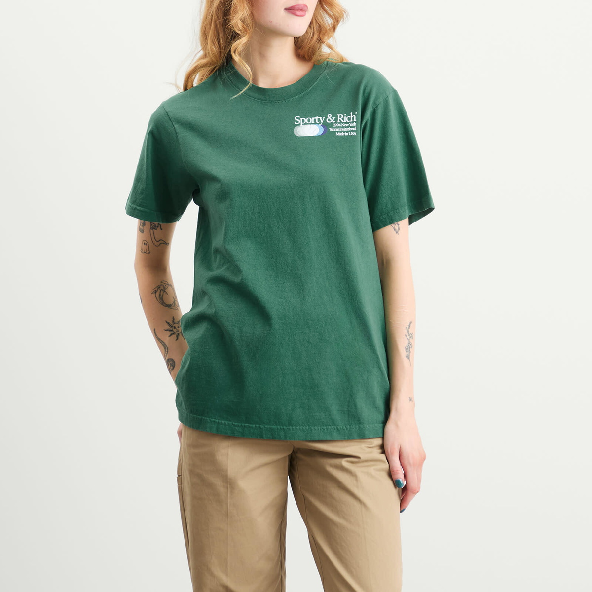 Sporty & Rich Women's Invitational T-Shirt in Alpine