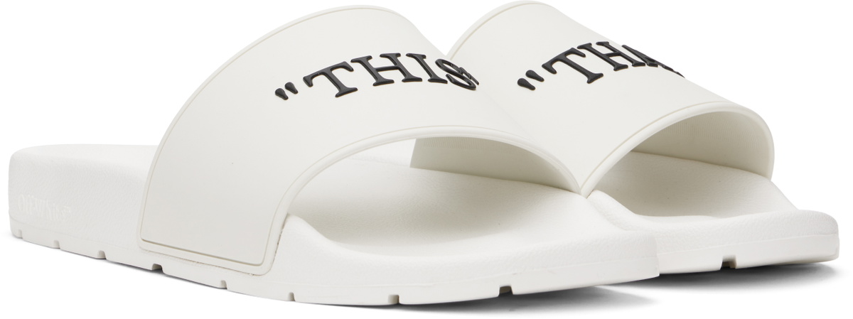 Off-White White 'This That' Pool Slides