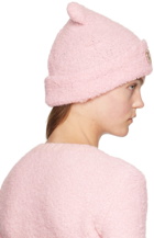 GCDS Pink Teddy Hairy Beanie