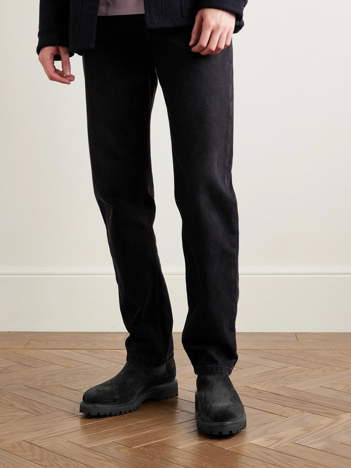 John Lobb - Lawry New Standard Suede Chelsea Boots - Black