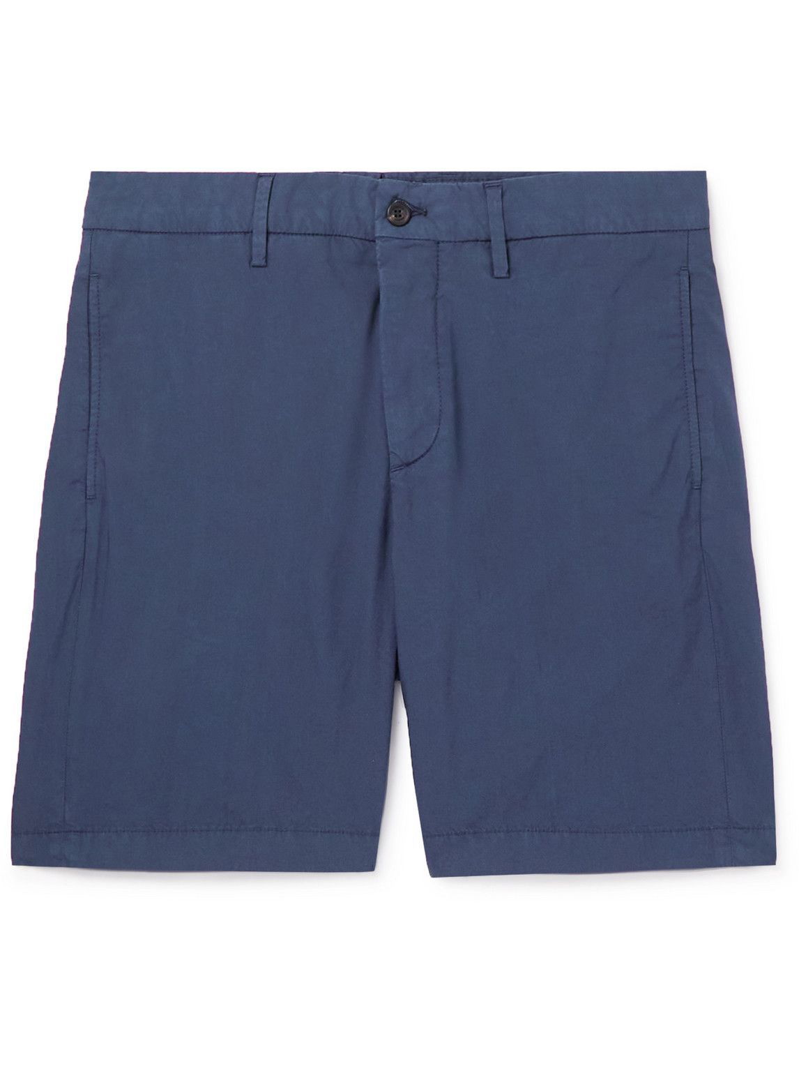 Photo: Dunhill - Straight-Leg Cotton-Blend Shorts - Blue