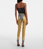 Versace Printed jersey leggings