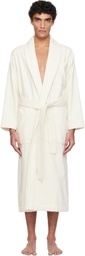 Tekla Off White Terry Classic Bathrobe
