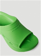 x Crocs Platform Pool Slides in Green
