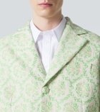 Simone Rocha Floral cotton-blend jacquard coat