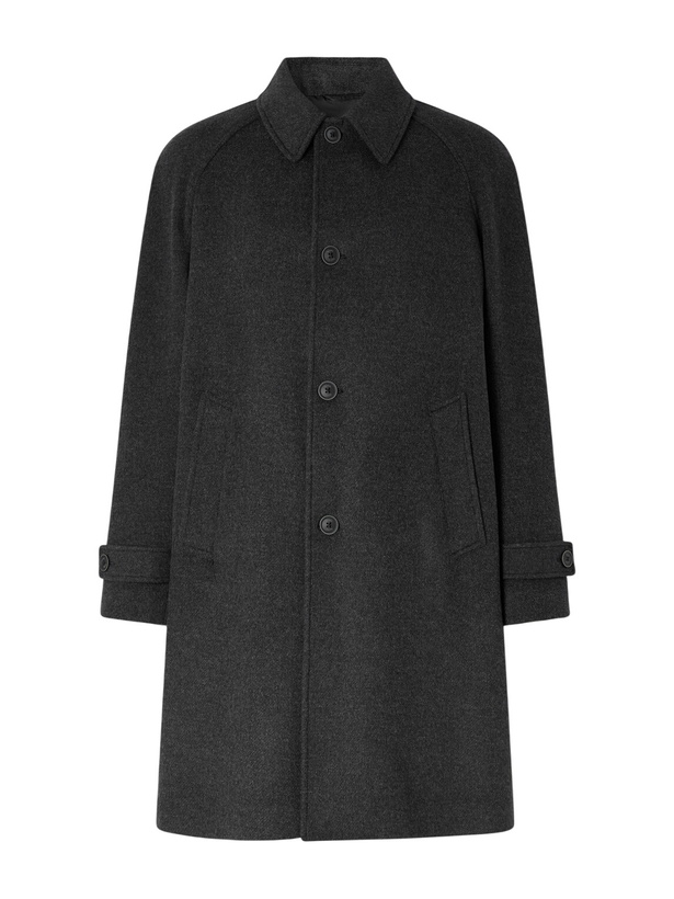 Photo: Herno - Wool-Blend Twill Coat - Gray