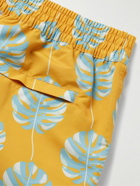 Frescobol Carioca - Slim-Fit Mid-Length Printed Recyled Swim Shorts - Orange