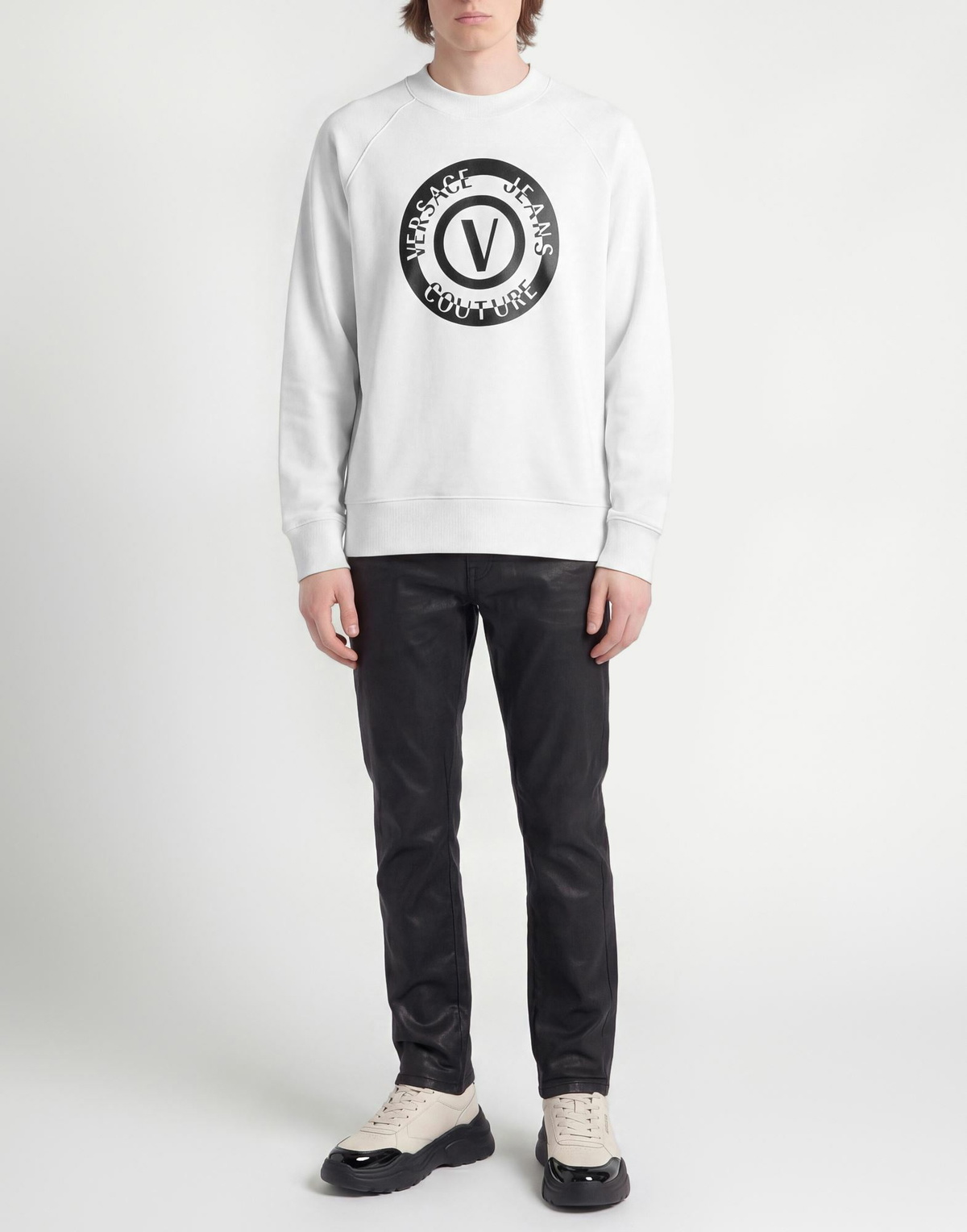 Versace Jeans Couture Mens Sweatshirt in Off white