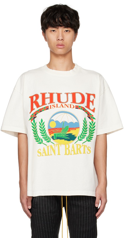Photo: Rhude White Beach Chair T-Shirt