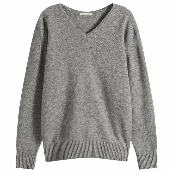 Photo: Nothing Written Women's Carna V-Neck Pullover in Gray