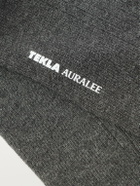 TEKLA - Auralee Ribbed Organic Cotton-Blend Socks - Gray