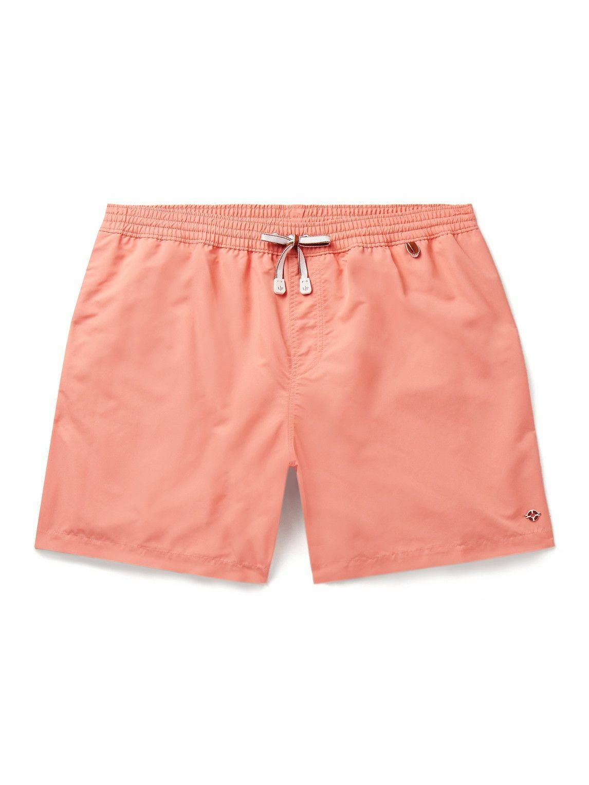 Photo: Loro Piana - Bay Straight-Leg Mid-Length Swim Shorts - Orange