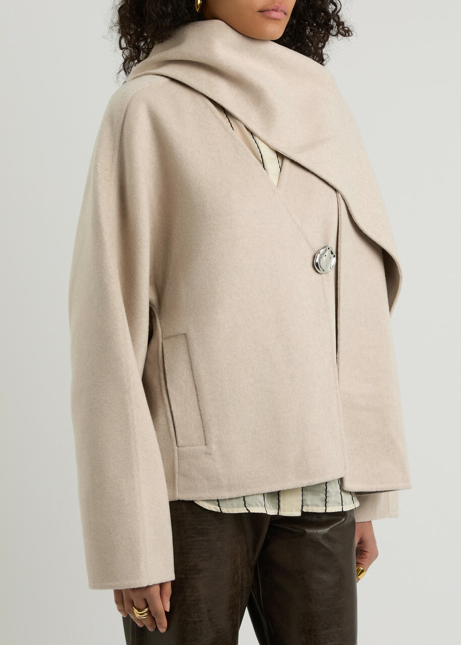 Day Birger ET Mikkelsen Desiree Scarf-effect Felt Jacket Cream