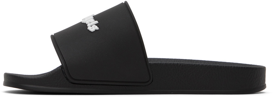 Palm Angels Black Monogram Pool Slides