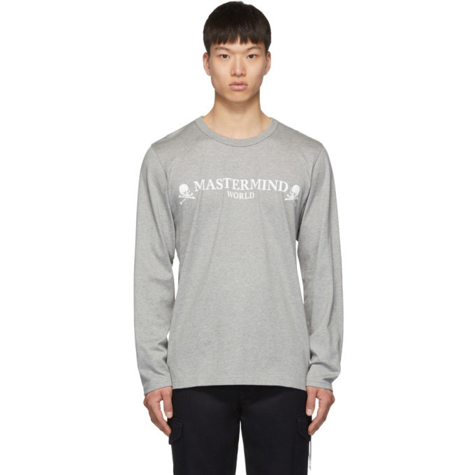 Photo: mastermind WORLD Grey Logo Long Sleeve T-Shirt