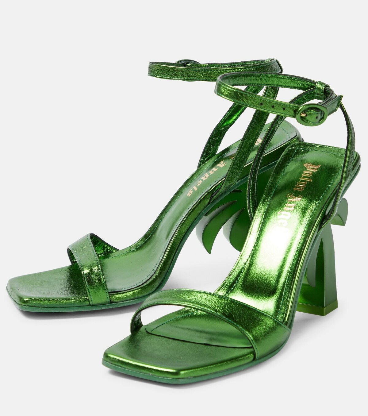 Palm Angels - Palm metallic leather sandals Palm Angels