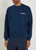 Cole Buxton Sportswear Logo-print Cotton Sweatshirt Navy