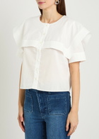 Frame Cape-effect Cotton Blouse White