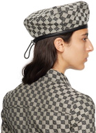MISBHV Beige & Black Monogram Beret