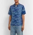 Blue Blue Japan - Camp-Collar Printed Woven Shirt - Blue