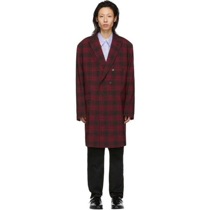 Photo: Balenciaga Red and Black Washed Coat