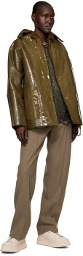 KASSL Editions Khaki Original Reversible Shearling Jacket