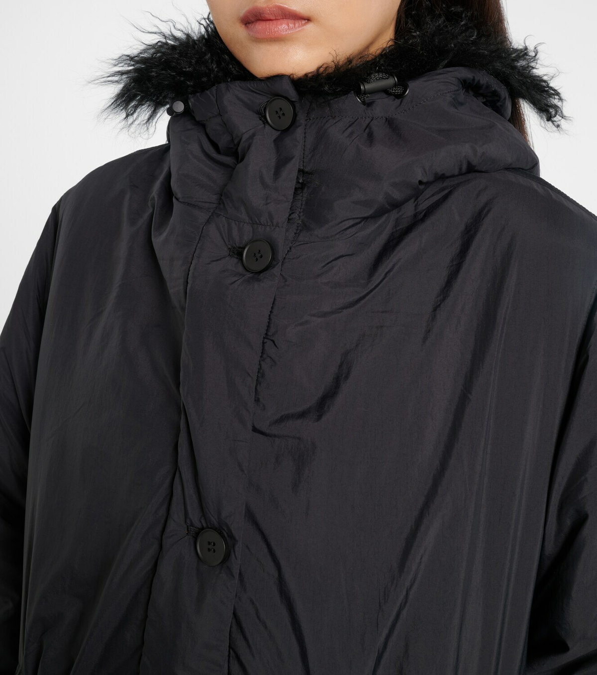 Yves Salomon Hooded shearling-trimmed down coat