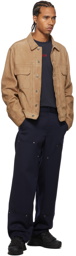 424 Navy Virgin Wool Workmen Trousers