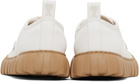 AMI Paris Off-White Cotton Low Top Tempo Canvas Sneakers