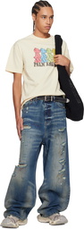 Palm Angels Black Studs Leather Belt