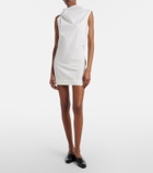 Khaite Astor draped cotton poplin minidress