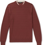 Ermenegildo Zegna - Slim-Fit Textured-Wool Sweater - Red