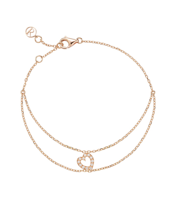 Photo: Repossi Letters 18kt rose gold bracelet with diamonds