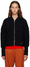 Victoria Beckham Black Zip Sweater