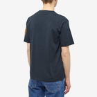 Stone Island Men's Stitches Logo One Sleeve T-Shirt in Navy