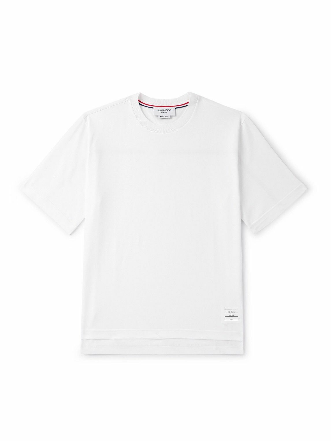 Thom Browne Linen Striped Pocket T-shirt Thom Browne