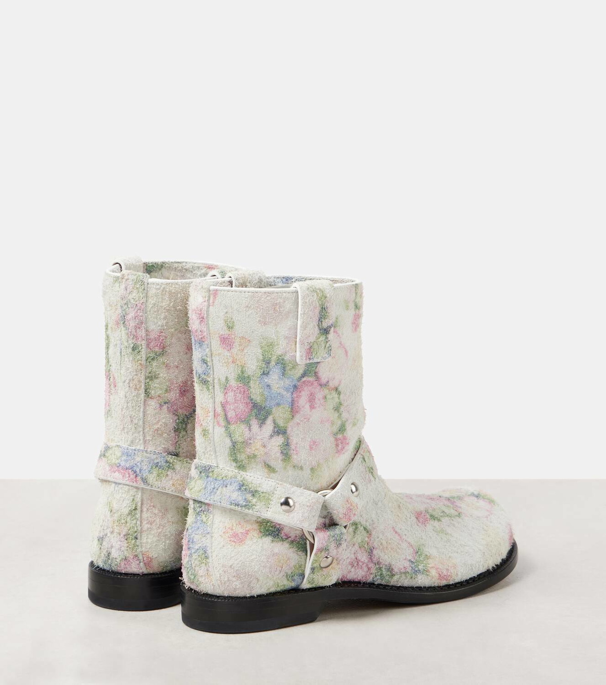 Loewe Campo brushed suede biker boots Loewe