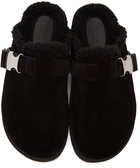 Moncler Black Suede Mon Mule Slides