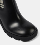 Burberry Burberry Check leather Chelsea boots