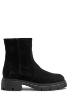 Stuart Weitzman Hudson Suede Chelsea Boots Black