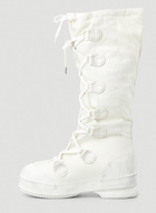 Tall Combat Boots in White
