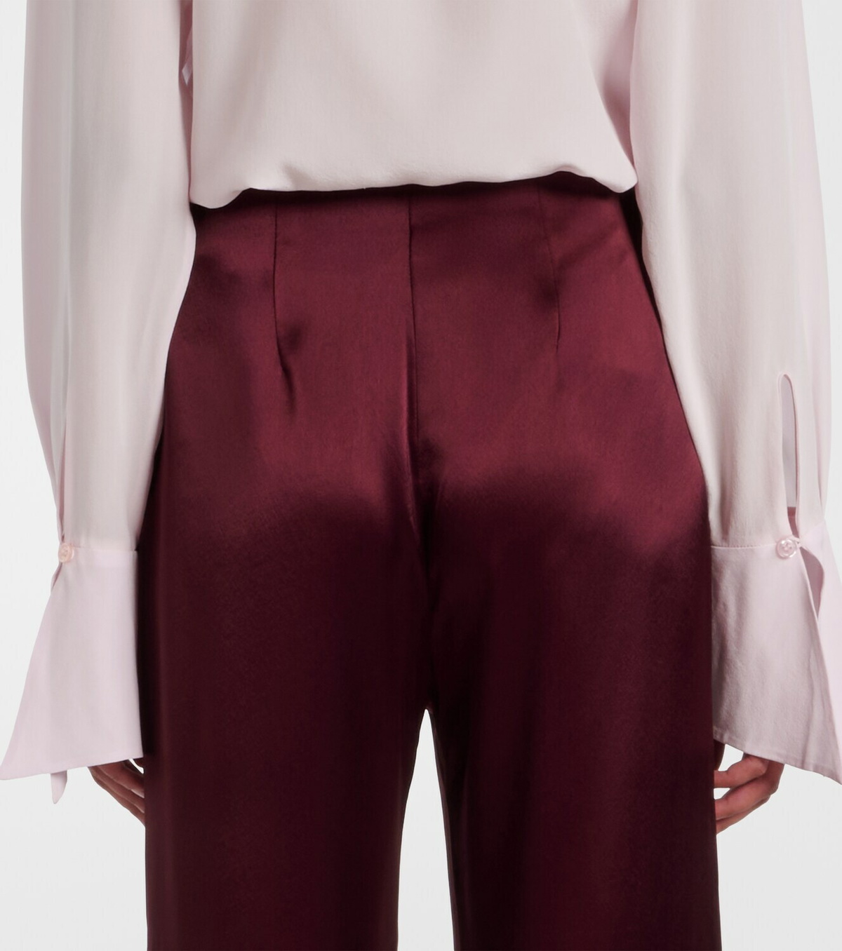 Galvan Sister Moon satin wide-leg pants