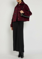 Simkhai Katya Bead-embellished Wool-blend Jacket Red